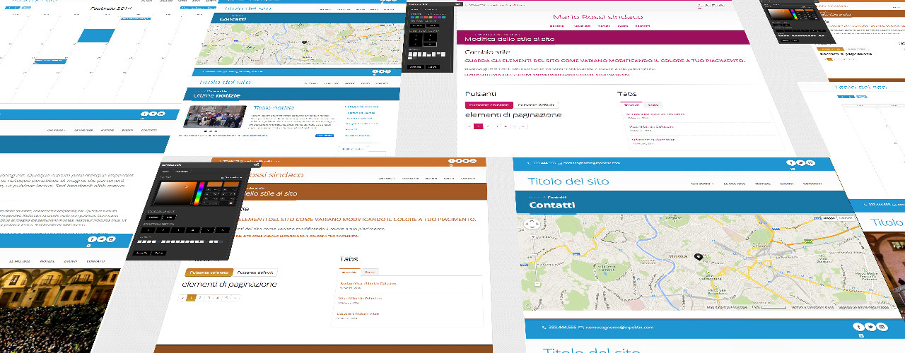 Il tuo sito politico personalizzato, con scelta di colori e temi